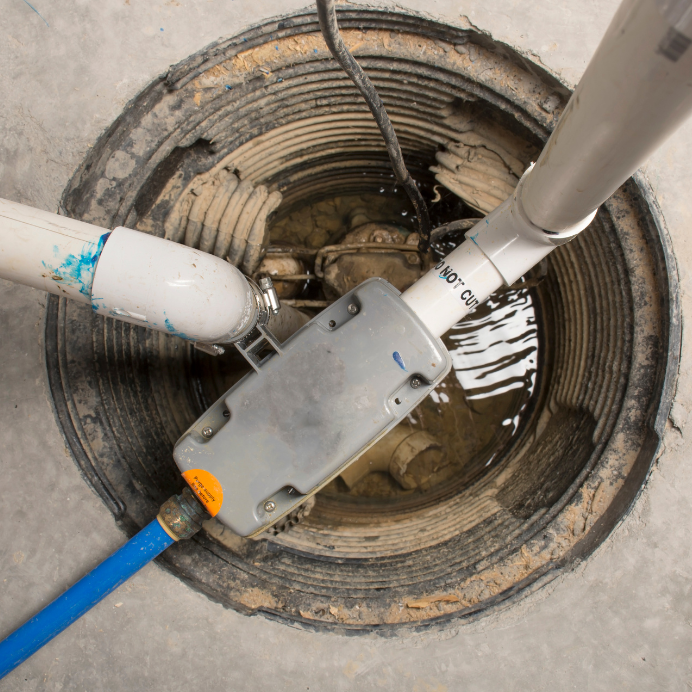 Backup Sump Pump - Overhead