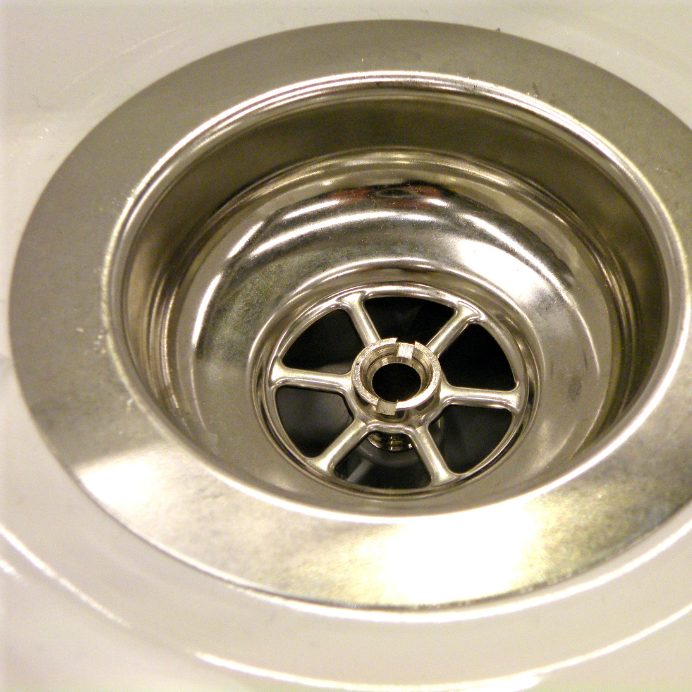 Shower drain close up